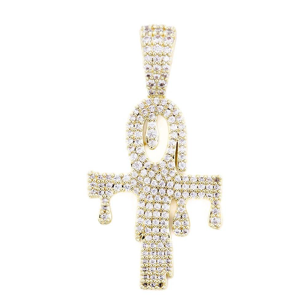 Gold Crucifixion of Jesus Moissanite Pendant